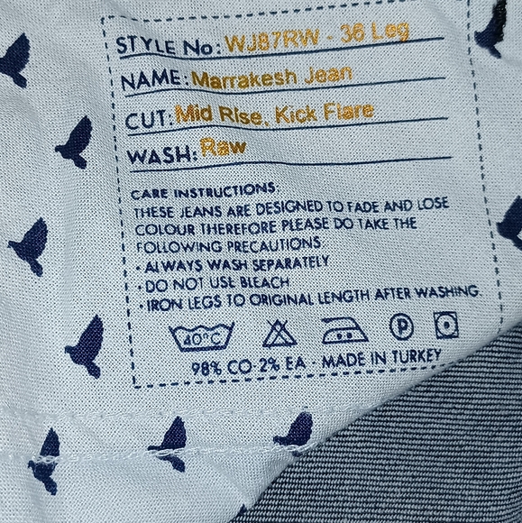 Anthropologie MIH Marrakesh Hi Rise Flare Leg Jeans Indigo Size 27 - Picture 9 of 9